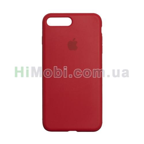 Накладка Silicone Case Full iPhone 7 Plus/ iPhone 8 Plus (37) Rose red