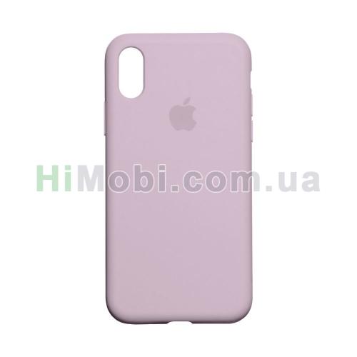 Накладка Silicone Case Full iPhone X / XS (07) Lavender