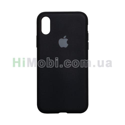 Накладка Silicone Case Full iPhone X / XS (18) Black
