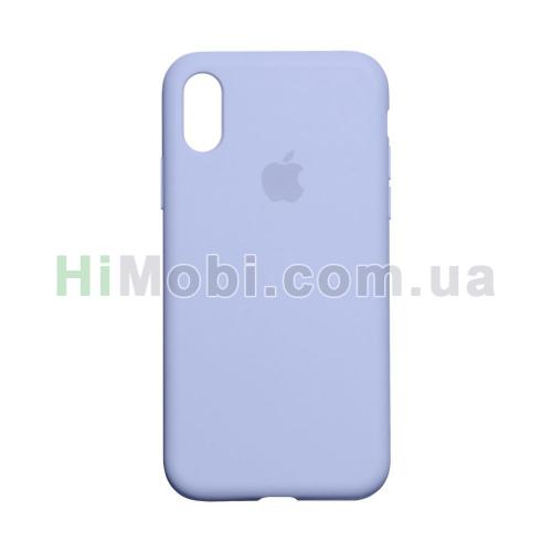 Накладка Silicone Case Full iPhone X / XS (39) Elegant purple