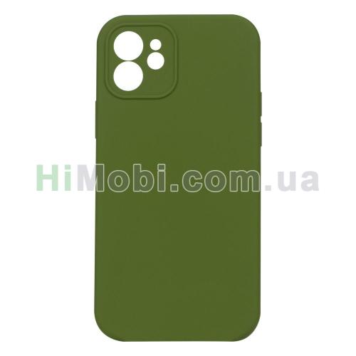 Накладка Silicone Case Full iPhone 11 Square (54-1) темно зелений