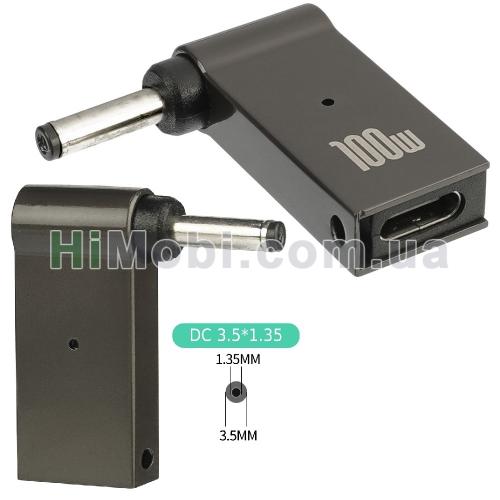 Адаптер для заряджання ноутбуків Type-C-DC 3.5-1.35 100 W