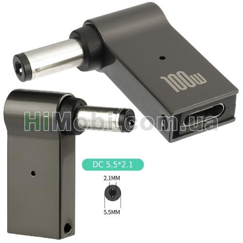 Адаптер для заряджання ноутбуків Type-C-DC 5.5-2.1 100 W