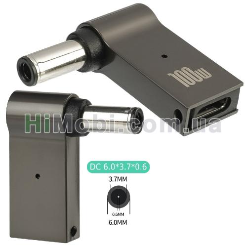 Адаптер для заряджання ноутбуків Type-C-DC 6.0-3.7-0.6 100 W