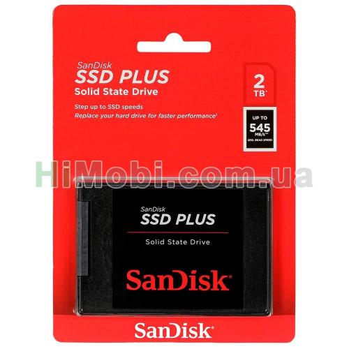 SSD SanDisk SSD PLUS 2TB Internal SSD - SATA III 6 Gb/ s, 2.5"/ 7mm, Up to 545 MB/ s - SDSSDA-2T00