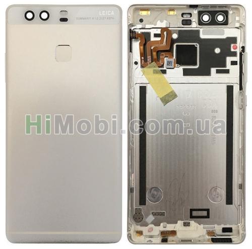 Задня кришка Huawei P9 (EVA-L09) зі шлейфом сканера відбитка пальця бiлий оригінал