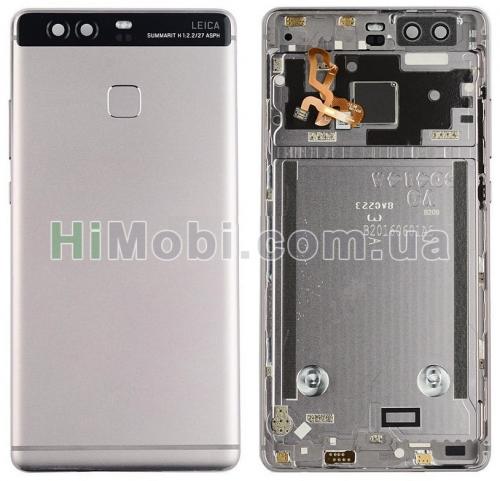 Задня кришка Huawei P9 (EVA-L09) зі шлейфом сканера відбитка пальця сiрий оригінал