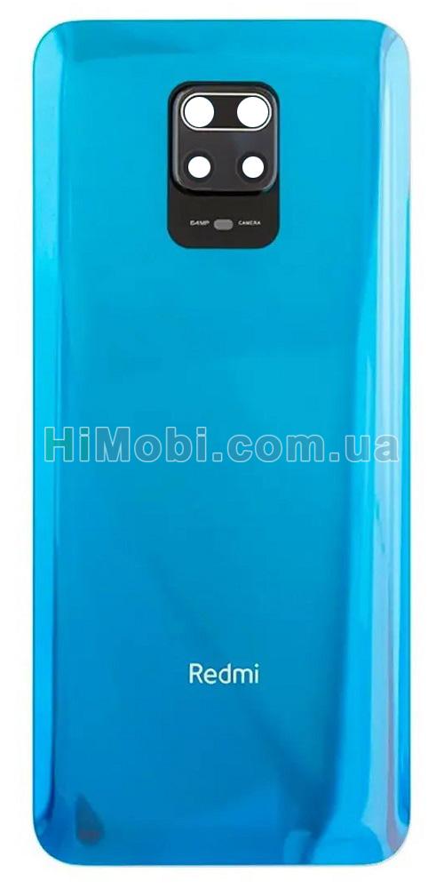 Задня кришка Xiaomi Redmi Note 9 Pro/ 9 Pro Max/ 9S Aurora Blue + скло камери