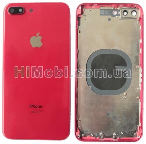 Корпус для iPhone 8 Plus червоний (металева рамка / корпус)