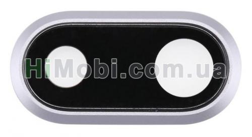 Скло камери iPhone 8 Plus срібло