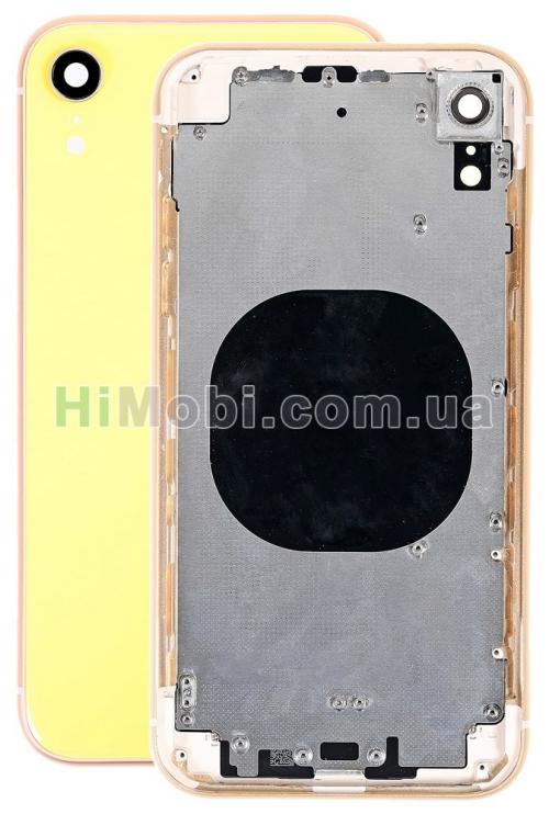 Корпус для iPhone XR жовтий (металева рамка / корпус) оригінал знятий з телефону