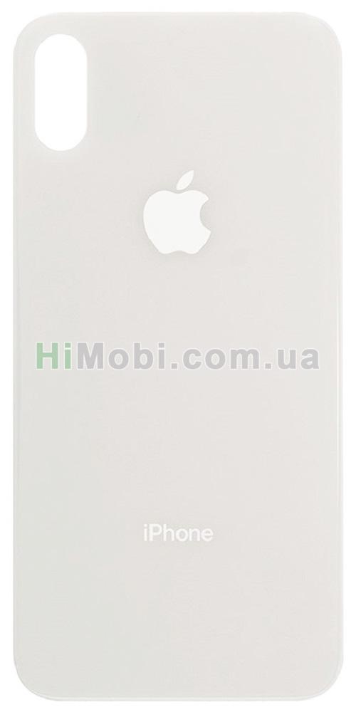 Задня кришка iPhone XS Max Silver з малим отвором пiд камеру