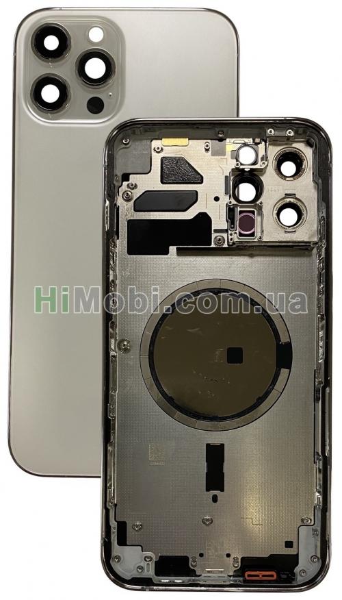 Корпус для iPhone 12 Pro Max 5G Silver (металическая рамка / корпус) оригінал знятий з телефона