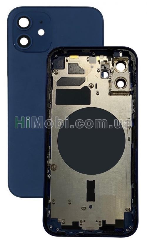 Корпус iPhone 12 Blue (металева рамка/ корпус) оригінал знятий з телефона