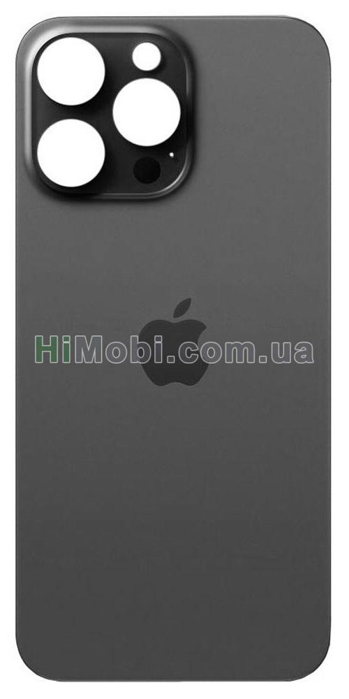 Задня кришка iPhone 15 Pro Black Titanium з великим отвором під камеру