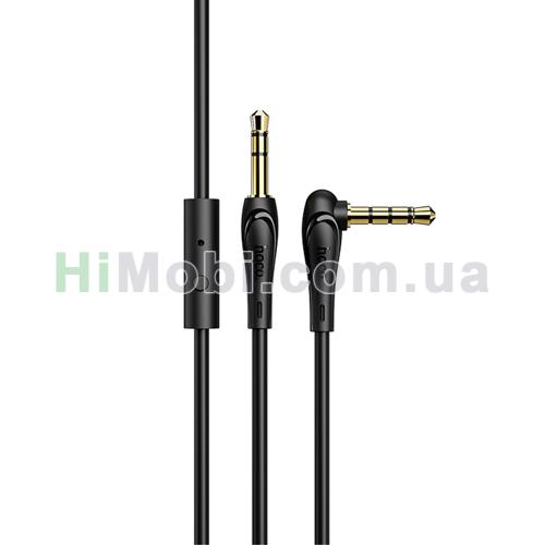 AUX кабель HOCO UPA15 + мікрофон 1.0m чорний