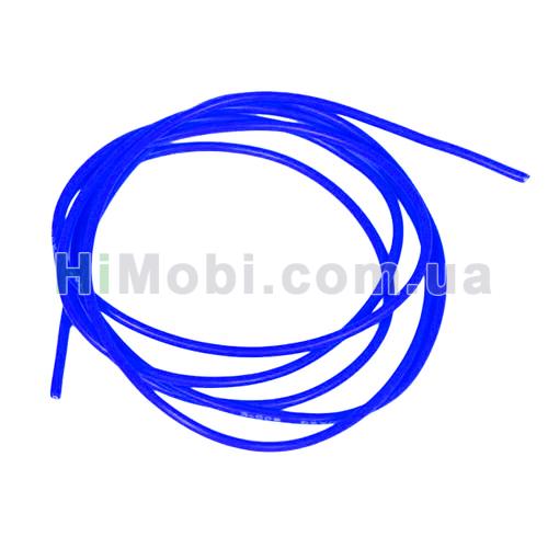 Провід силіконовий 24 AWG синiй 1 метр (40х0.08 мм)
