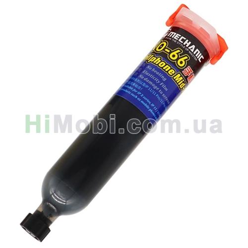 Клей Mechanic KO-66 полiуретановий чорний в шприці 30ml швидкосохнучий