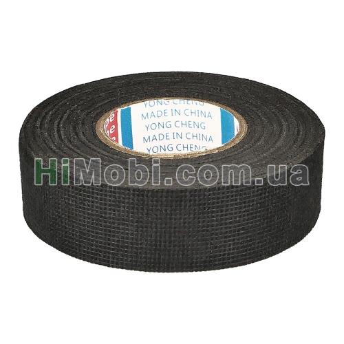 Стрічка липка тканинна 15м x 25мм для джгутування та захисту проводів