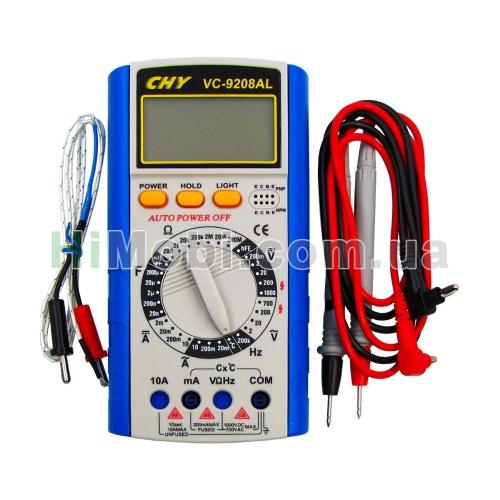 Мультиметр цифровий VC-9208AL струм до 10A