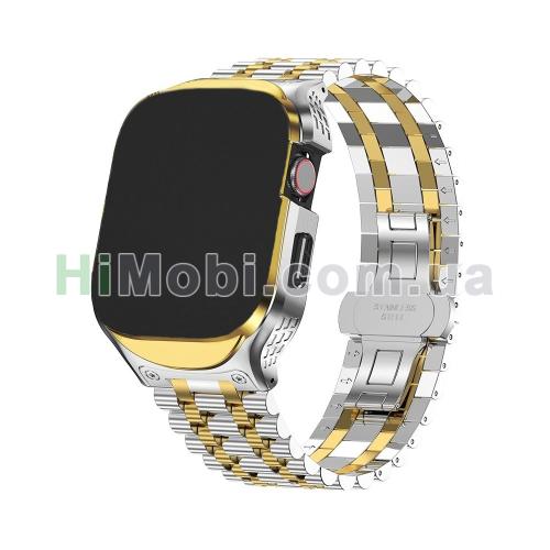 Ремінець для Apple Watch Band 42/ 44mm срібно-золотий