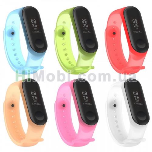 Ремінець для Xiaomi Mi Band 5 SIKAI Translucent рожевий