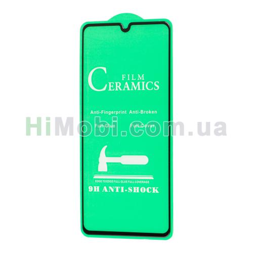 Захисне скло Ceramics Anti-shock Glass Samsung A02 / A02s / A03S / A32 5G чорне (тех упаковка)