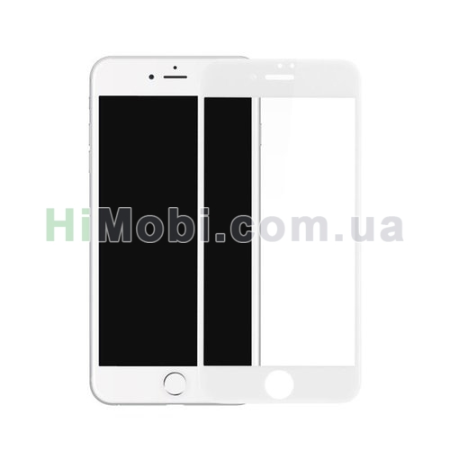 Захисне скло 5D (тех упаковка) Apple iPhone 7 / 8 біле