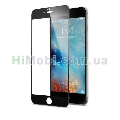 Захисне скло 5D (тех упаковка) Apple iPhone 6 Plus / 6S Plus чорне