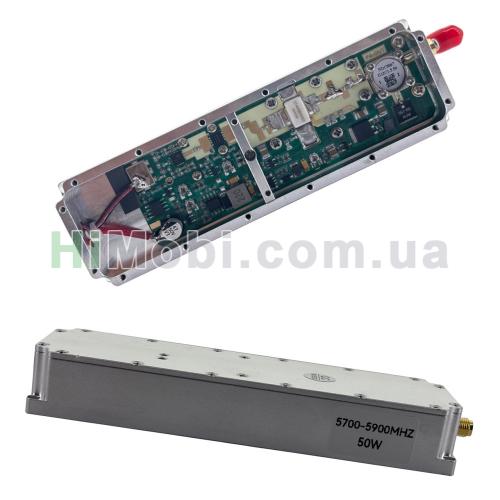 Модуль перешкод (jammer) 5.8GHz (5700-5900MHz) Gan 50W 47dBm SMA з циркулятором
