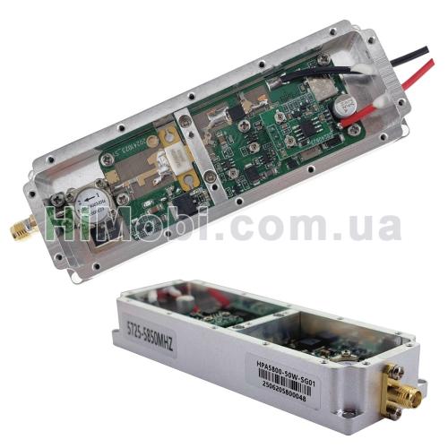 Модуль перешкод (jammer) 5.8GHz (5725-5850MHz) Gan 50W 47dBm SMA з циркулятором