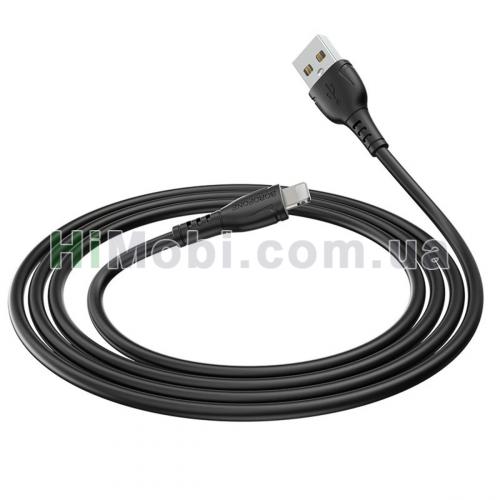 USB кабель Borofone BX51 Triumph Lightning 2.4A чорний 1.0m