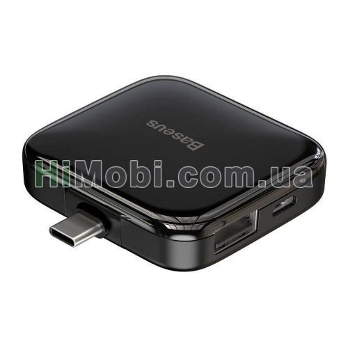 USB HUB Baseus Fully Folded Portable 4-in-1 Type-C to USB 2.0*4 чорний