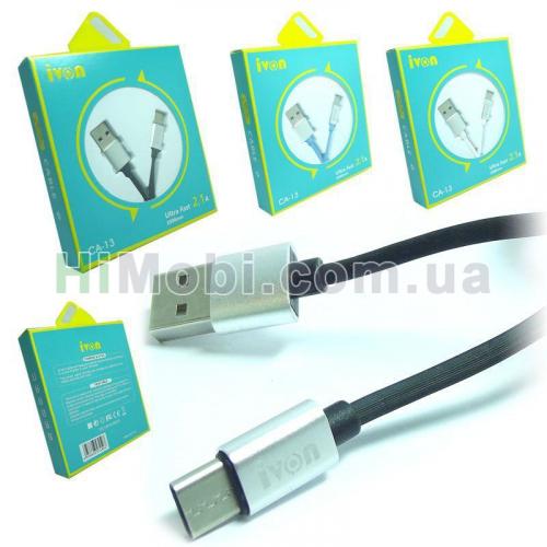 USB кабель iVon CA-13 Micro USB чорний