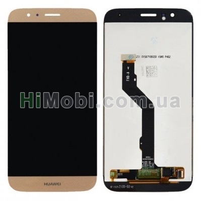 Дисплей (LCD) Huawei G8 (RIO-L01)/ GX8 з сенсором золото