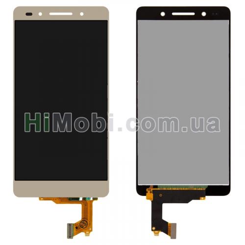 Дисплей (LCD) Huawei Honor 7 PLK-L01 з сенсором золото