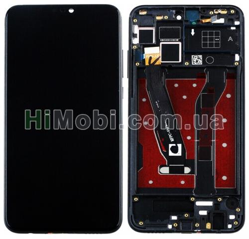 Дисплей (LCD) Huawei Honor 8X (View 10 Lite) з сенсором чорний + рамка