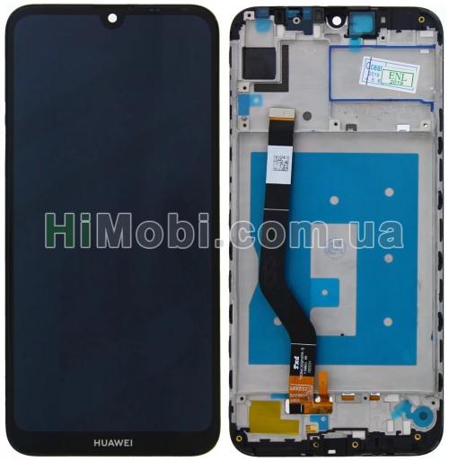 Дисплей (LCD) Huawei Y7 2019/ Y7 Prime 2019 (DUB-LX3/ DUB-L23) з сенсором чорний + рамка