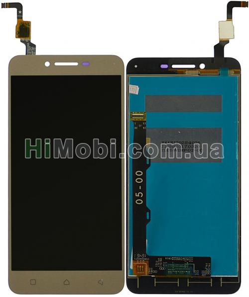 Дисплей (LCD) Lenovo A6020a46 Vibe K5 Plus/ Lemon 3 з сенсором золото (чорний шлейф)