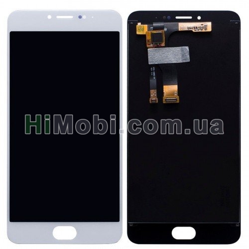 Дисплей (LCD) Meizu M3 Note (M681H/ M681Q/ M681C) з сенсором білий