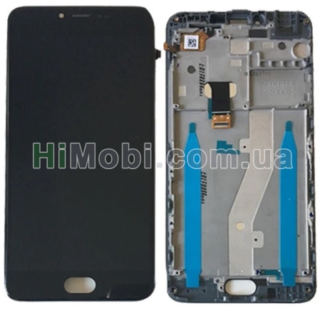 Дисплей (LCD) Meizu M3 Note з сенсором чорний + рамка (версія L681h)