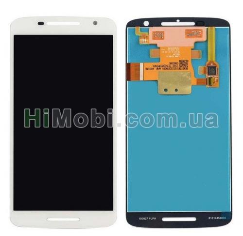 Дисплей (LCD) Motorola XT1561 Moto X Play/ XT1562/ XT1563/ XT1564 з сенсором білий