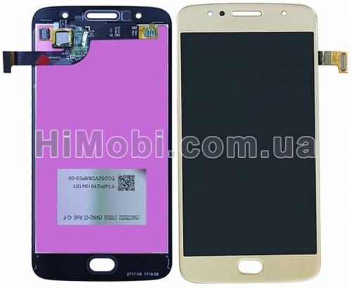 Дисплей (LCD) Motorola XT1794 Moto G5s з сенсором золото