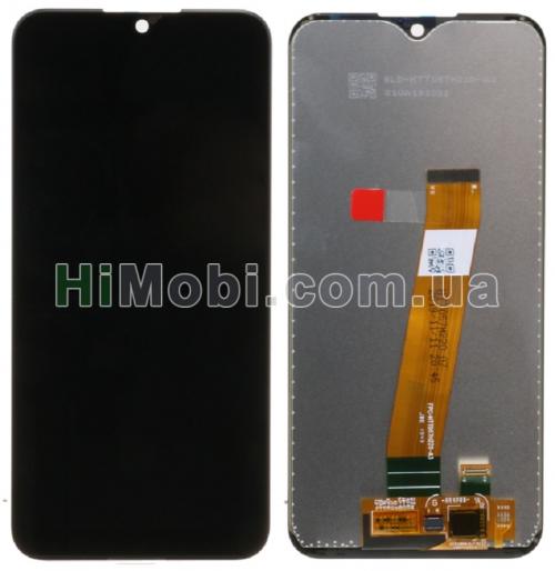 Дисплей (LCD) Samsung A015 Galaxy A01 з сенсором чорний (вузький роз'єм)