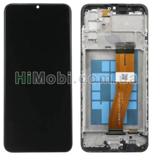 Дисплей (LCD) Samsung A037 Galaxy A03S з сенсором чорний + рамка сервісний GH81-21232A