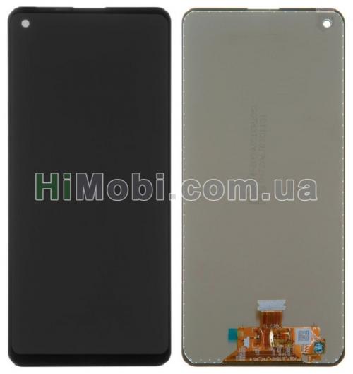 Дисплей (LCD) Samsung A217 Galaxy A21s 2020 з сенсором чорний оригінал PRC