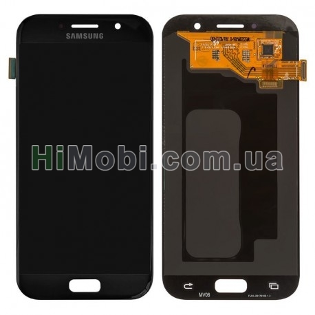 Дисплей (LCD) Samsung A520 Galaxy A5 2017 з сенсором чорний OLED (Small LCD)