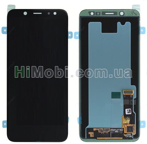 Дисплей (LCD) Samsung A600 Galaxy A6 (2018) з сенсором чорний сервісний GH97-21897A