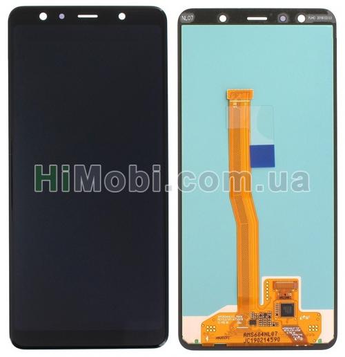 Дисплей (LCD) Samsung A750 Galaxy A7 з сенсором чорний сервісний GH96-12078A