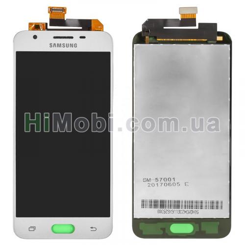 Дисплей (LCD) Samsung G570 Galaxy J5 Prime 2016 з сенсором білий
